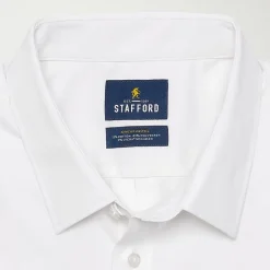 Stafford Big & Tall Advanced Performance Sweat Repel Mens Regular Fit Stretch Fabric Wrinkle Free Long Sleeve Dress Shirt