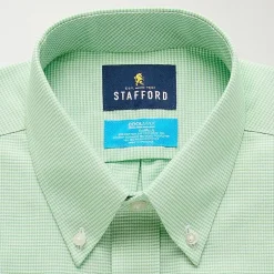 Stafford Coolmax All Season Ecomade Oxford Mens Regular Fit Stretch Fabric Wrinkle Free Long Sleeve Dress Shirt