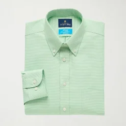 Stafford Coolmax All Season Ecomade Oxford Mens Regular Fit Stretch Fabric Wrinkle Free Long Sleeve Dress Shirt