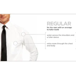 Stafford Coolmax All Season Ecomade Mens Classic Fit Stretch Fabric Wrinkle Free Long Sleeve Dress Shirt