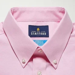 Stafford Coolmax All Season Ecomade Mens Classic Fit Stretch Fabric Wrinkle Free Long Sleeve Dress Shirt