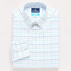 Stafford Coolmax All Season Ecomade Oxford Mens Slim Fit Stretch Fabric Wrinkle Free Long Sleeve Dress Shirt