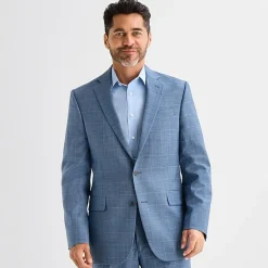 Stafford Coolmax All Season Ecomade Classic Fit Plaid Suit Separates