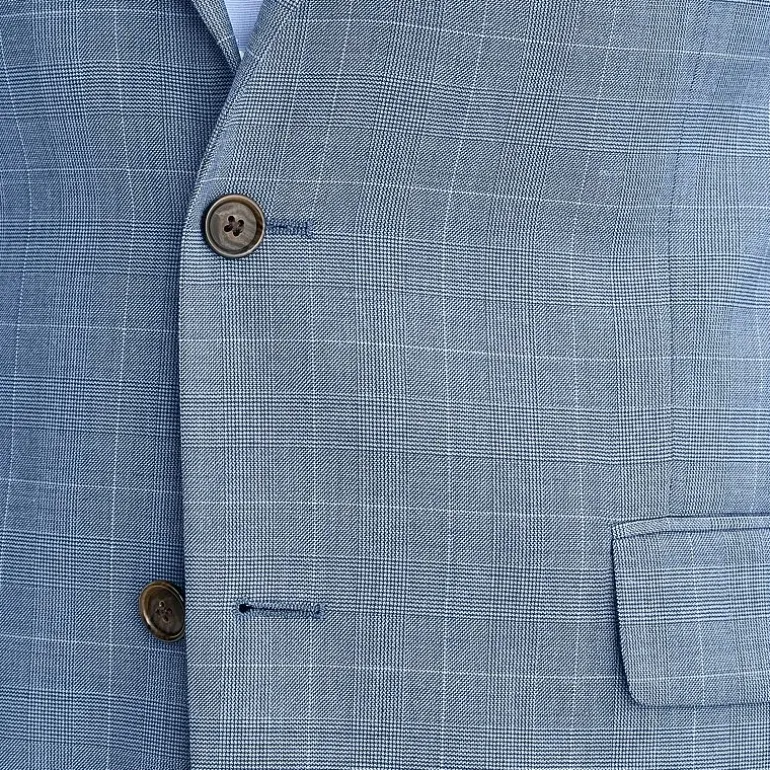 Stafford Coolmax All Season Ecomade Classic Fit Plaid Suit Separates