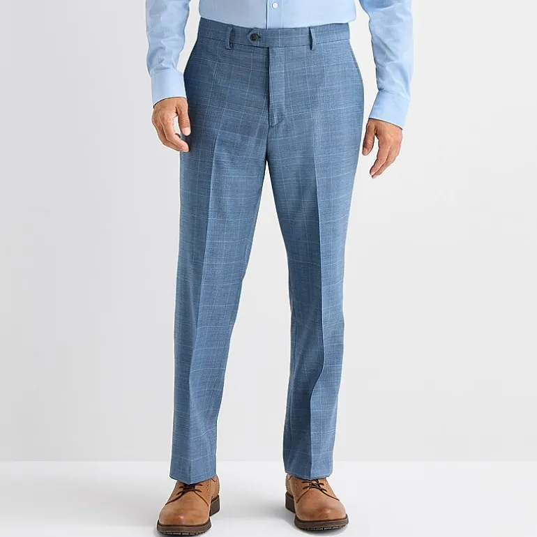 Stafford Coolmax All Season Ecomade Classic Fit Plaid Suit Separates