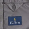 Stafford Coolmax All Season Ecomade Mens Classic Fit Plaid Suit Separates