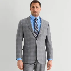 Stafford Coolmax All Season Ecomade Mens Classic Fit Plaid Suit Separates