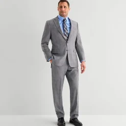 Stafford Coolmax All Season Ecomade Mens Classic Fit Plaid Suit Separates