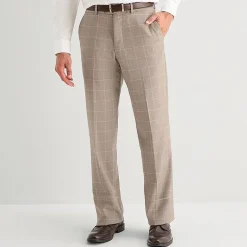 Stafford Coolmax All Season Ecomade Mens Classic Fit Windowpane Suit Separates