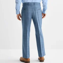 Stafford Coolmax All Season Ecomade Mens Classic Fit Plaid Flat Front Suit Pant