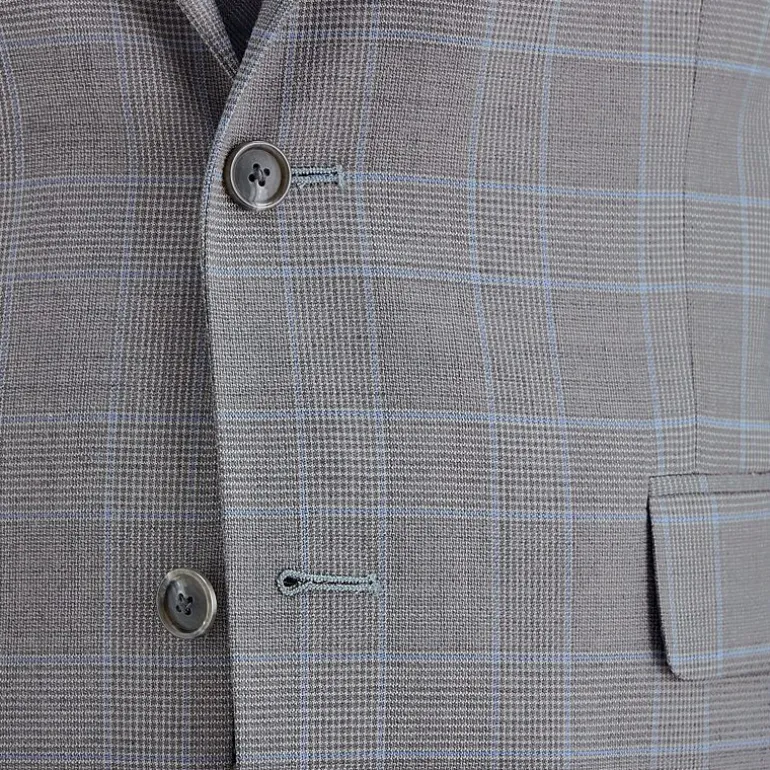 Stafford Coolmax All Season Ecomade Mens Classic Fit Plaid Suit Jacket