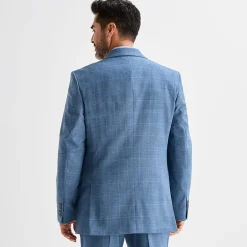Stafford Coolmax All Season Ecomade Mens Classic Fit Plaid Suit Jacket