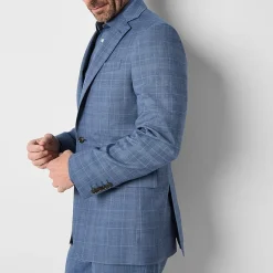 Stafford Coolmax All Season Ecomade Mens Classic Fit Plaid Suit Jacket