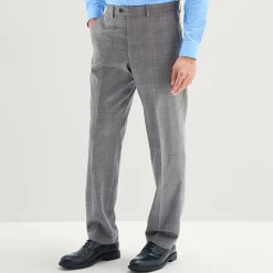 Stafford Coolmax All Season Ecomade Mens Classic Fit Plaid Flat Front Suit Pant