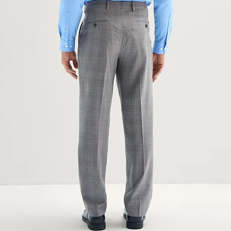 Stafford Coolmax All Season Ecomade Mens Classic Fit Plaid Flat Front Suit Pant