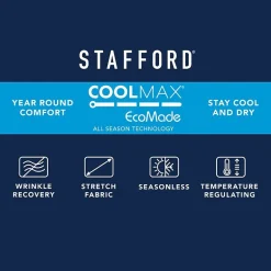 Stafford Coolmax All Season Ecomade Mens Classic Fit Flat Front Suit Pant
