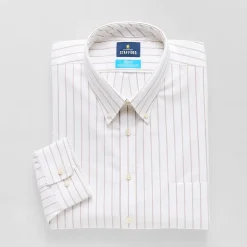 Stafford Coolmax All Season Ecomade Oxford Mens Regular Fit Stretch Fabric Wrinkle Free Long Sleeve Dress Shirt