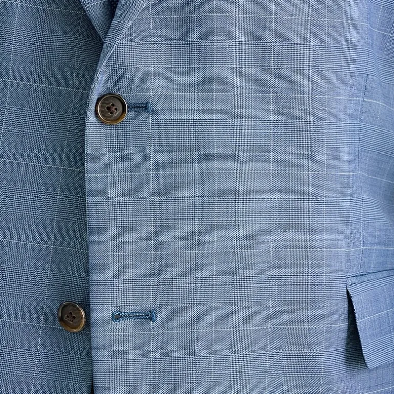 Stafford Coolmax All Season Ecomade Mens Regular Fit Plaid Big and Tall Suit Jacket
