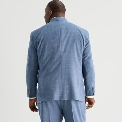 Stafford Coolmax All Season Ecomade Mens Regular Fit Plaid Big and Tall Suit Jacket