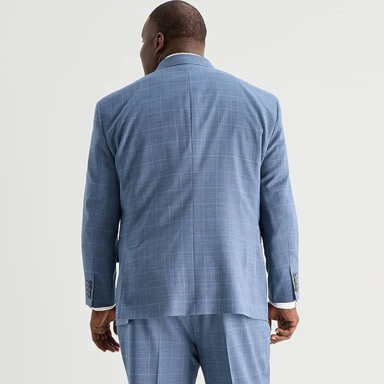 Stafford Coolmax All Season Ecomade Mens Regular Fit Plaid Big and Tall Suit Jacket