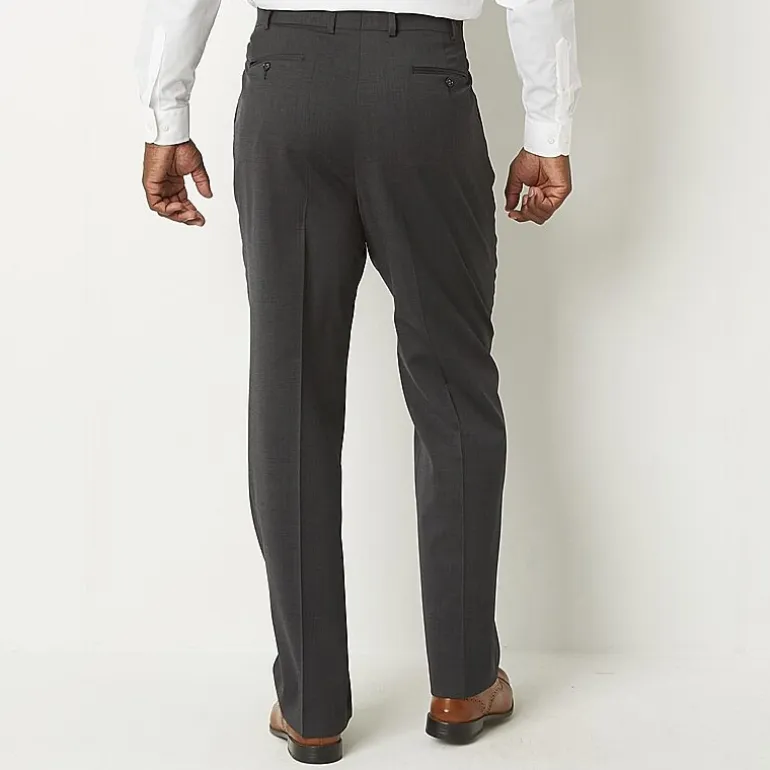 Stafford Coolmax All Season Ecomade Mens Big and Tall Classic Fit Flat Front Suit Pant