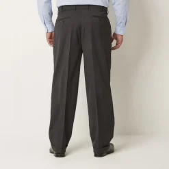 Stafford Coolmax All Season Ecomade Mens Big and Tall Classic Fit Pleated Front Suit Pant
