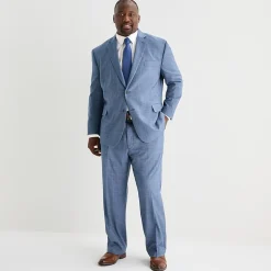 Stafford Coolmax All Season Ecomade Mens Big and Tall Plaid Suit Separates