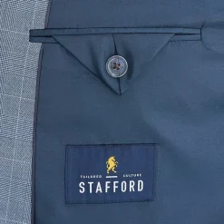 Stafford Coolmax All Season Ecomade Mens Big and Tall Plaid Suit Separates