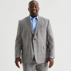 Stafford Coolmax All Season Ecomade Mens Classic Fit Plaid Big and Tall Suit Jacket