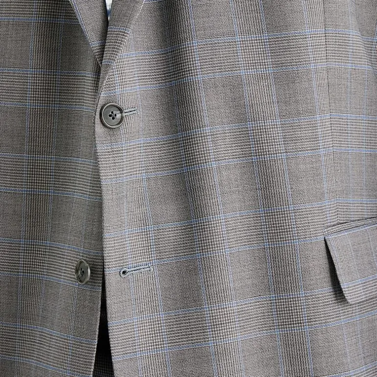 Stafford Coolmax All Season Ecomade Mens Classic Fit Plaid Big and Tall Suit Jacket