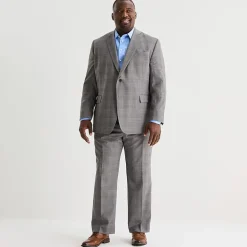 Stafford Coolmax All Season Ecomade Mens Classic Fit Plaid Big and Tall Suit Jacket