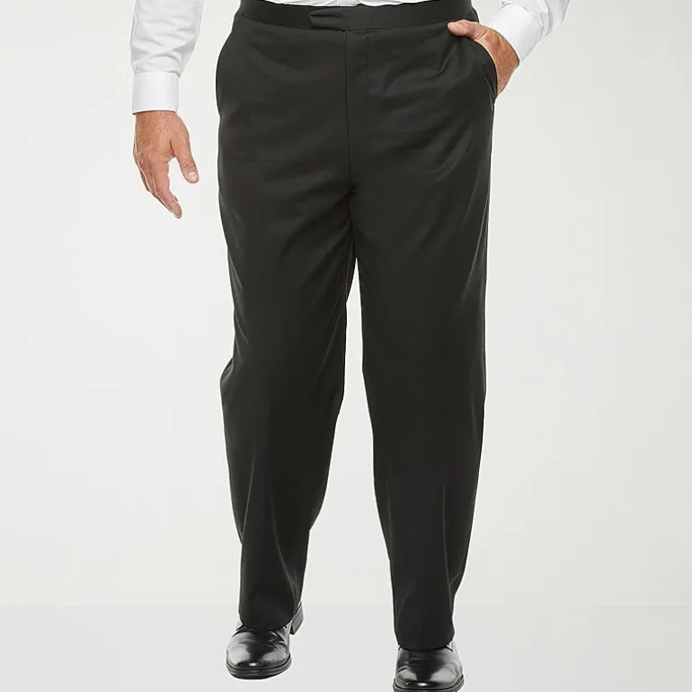 Stafford Coolmax All Season Ecomade Mens Big and Tall Classic Fit Tuxedo Pant