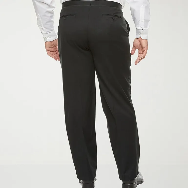 Stafford Coolmax All Season Ecomade Mens Big and Tall Classic Fit Tuxedo Pant