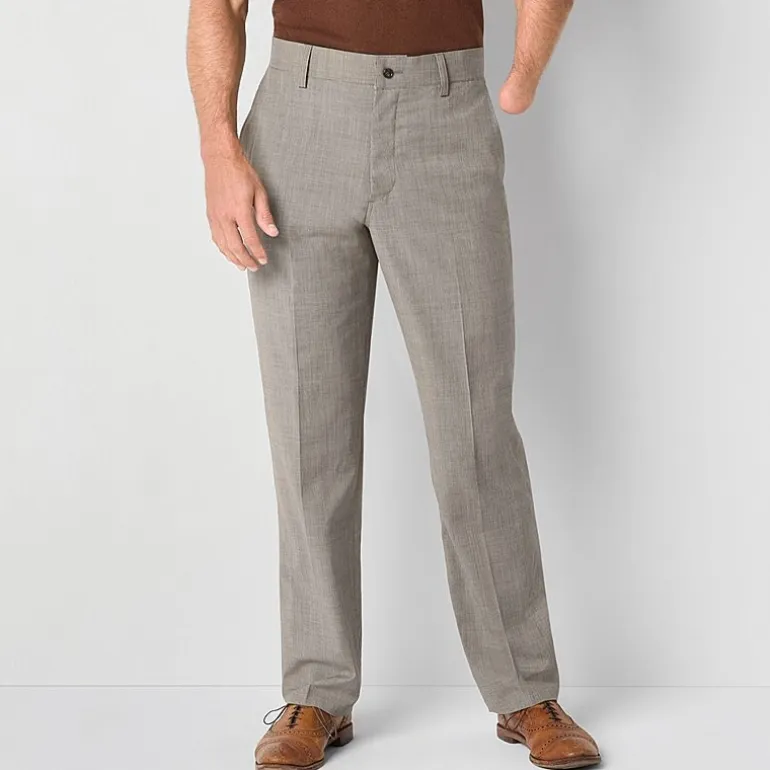 Stafford Coolmax All Season Ecomade Mobility Mens Adaptive Classic Fit Flat Front Suit Pant