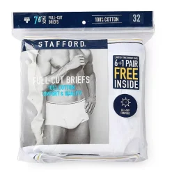 Stafford Cotton Full Cut Bonus Pack Mens 7 Pack Briefs 302865