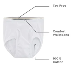 Stafford Cotton Full Cut Mens Big 6 Pack Briefs 302852