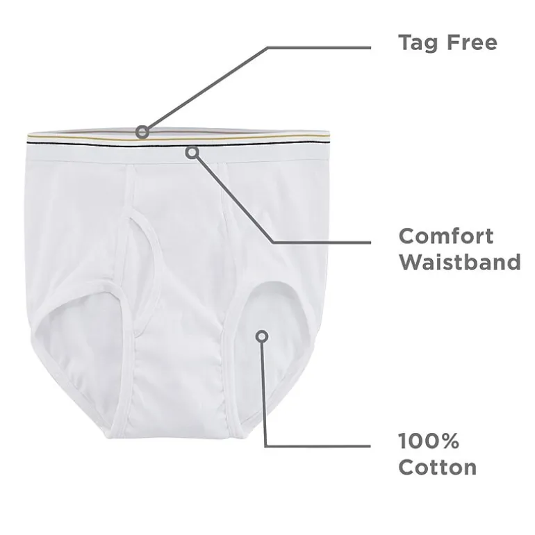 Stafford Cotton Full Cut Mens Big 6 Pack Briefs 302852