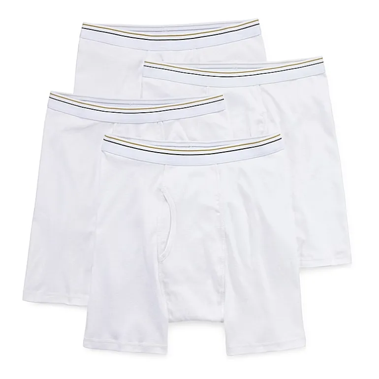 Stafford Cotton Mens Big 4 Pack Boxer Briefs 302866