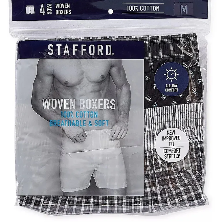 Stafford Cotton Woven Mens Boxers 302600