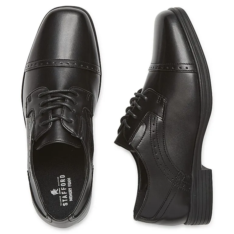 Stafford Dane Jr Little & Big Kid Boys Cap Oxford Shoes