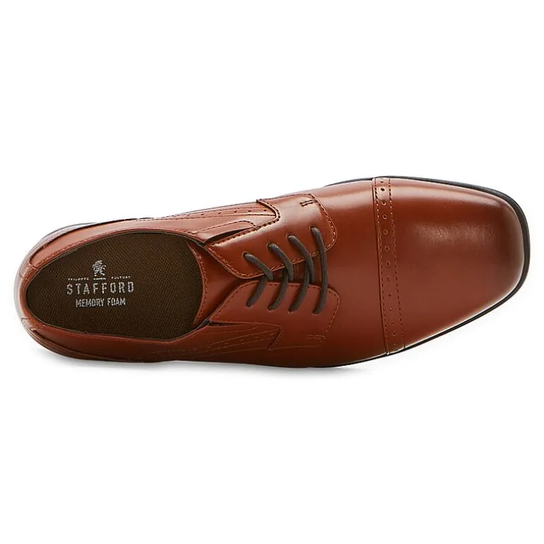 Stafford Dane Jr Little & Big Kid Boys Cap Oxford Shoes