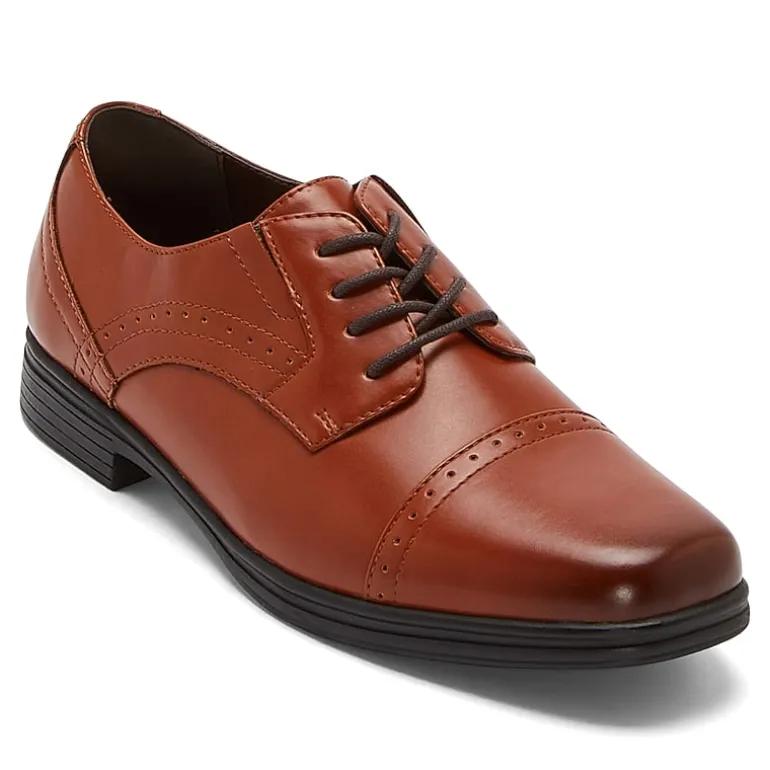 Stafford Dane Jr Little & Big Kid Boys Cap Oxford Shoes