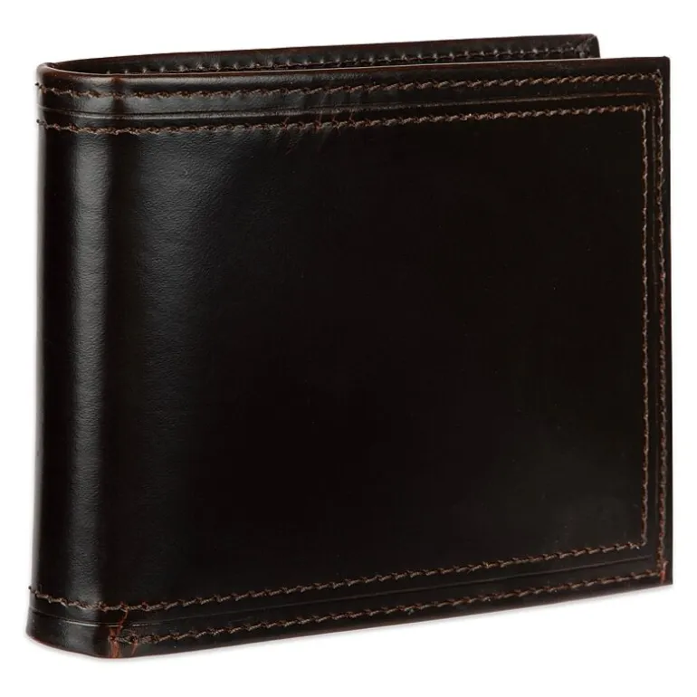 Stafford Distressed Mens Personalized Rfid Blocking Bifold Wallet