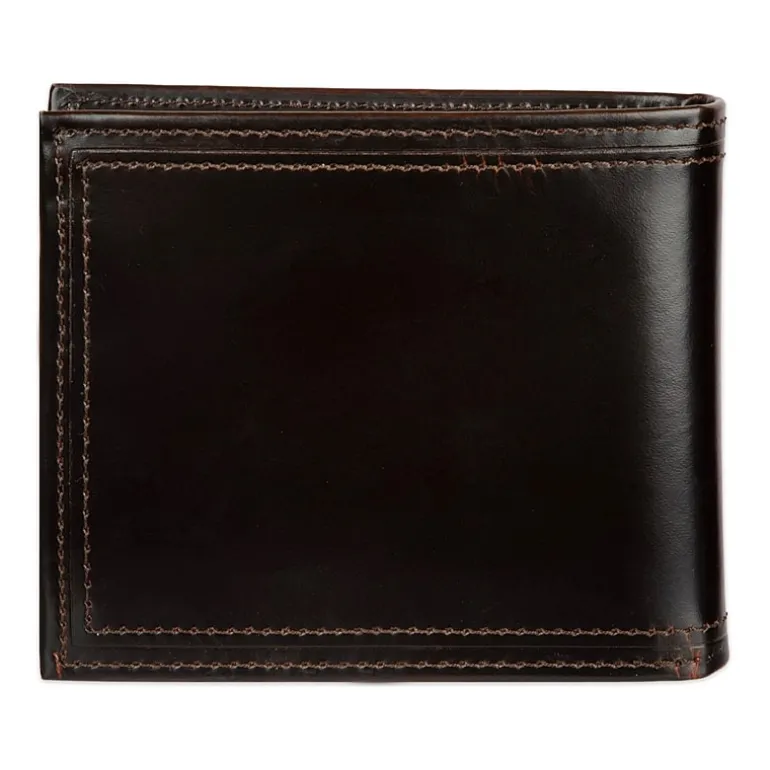 Stafford Distressed Mens Personalized Rfid Blocking Bifold Wallet