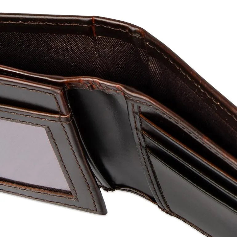 Stafford Distressed Mens Personalized Rfid Blocking Bifold Wallet