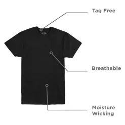 Stafford Dry + Cool Breathable Mesh Mens 4 Pack Short Sleeve Crew Neck Moisture Wicking T-Shirt Tall