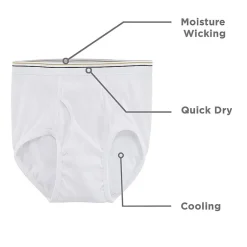 Stafford Dry + Cool Full-Cut Mens Big 6 Pack Briefs 302872