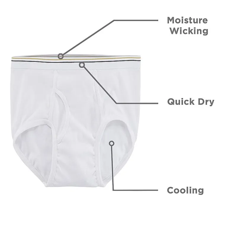 Stafford Dry + Cool Full-Cut Mens Big 6 Pack Briefs 302872