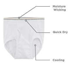 Stafford Dry + Cool Full-Cut Mens Big and Tall 6 Pack Briefs 302872