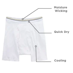 Stafford Dry + Cool Mens Big and Tall 4 Pack Boxer Briefs 302869